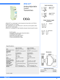 Thumbnail of document Data Sheet - APAQ-3L Analog Adjustable 3-Wire Transmitters